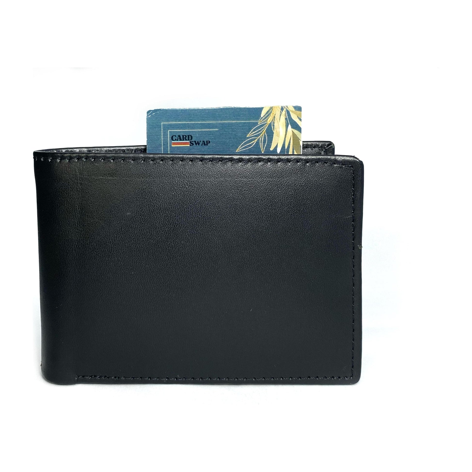 Premium Black Leather Wallet for Men – Slim, Stylish, and Durable | Cardswap - CARDSWAP