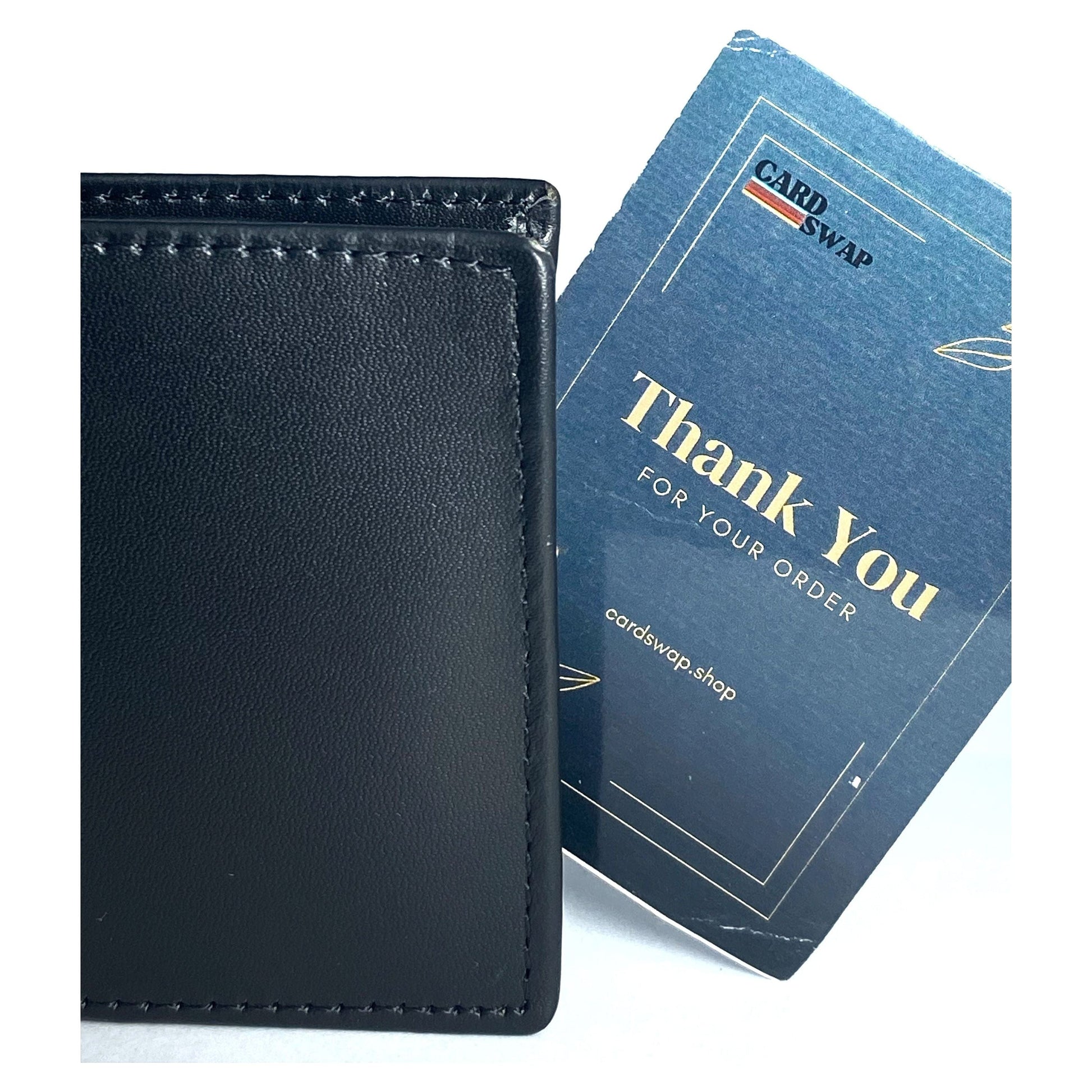 Premium Black Leather Wallet for Men – Slim, Stylish, and Durable | Cardswap - CARDSWAP