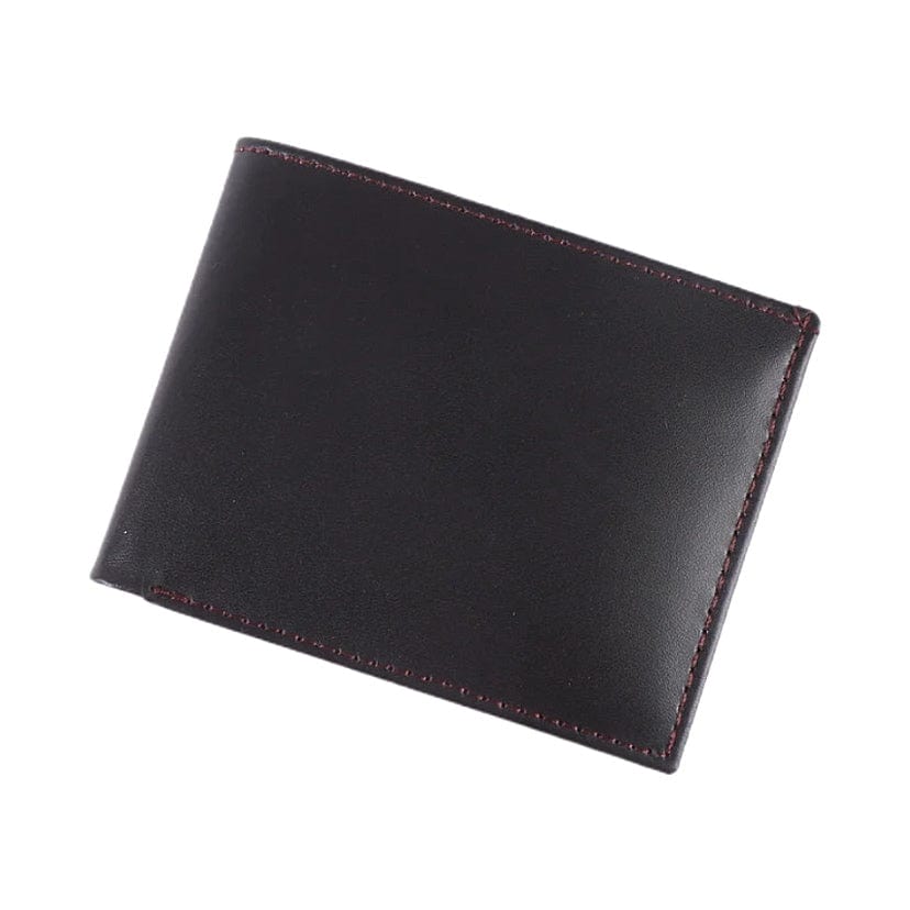 Premium Dark Brown Leather Wallet with ID Window – Sleek and Functional - CARDSWAP