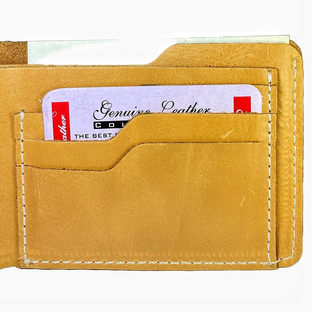 Premium brown Genuine Leather Wallet – Slim, Minimalist, and Stylish - CARDSWAP