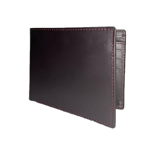 Premium Dark Brown Leather Wallet with ID Window – Sleek and Functional - CARDSWAP