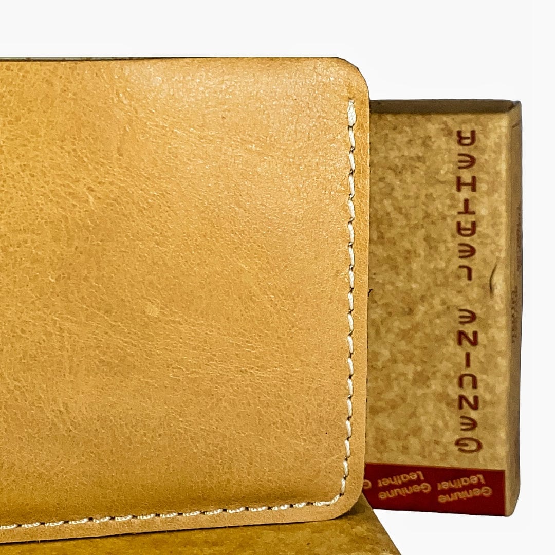 Premium brown Genuine Leather Wallet – Slim, Minimalist, and Stylish - CARDSWAP