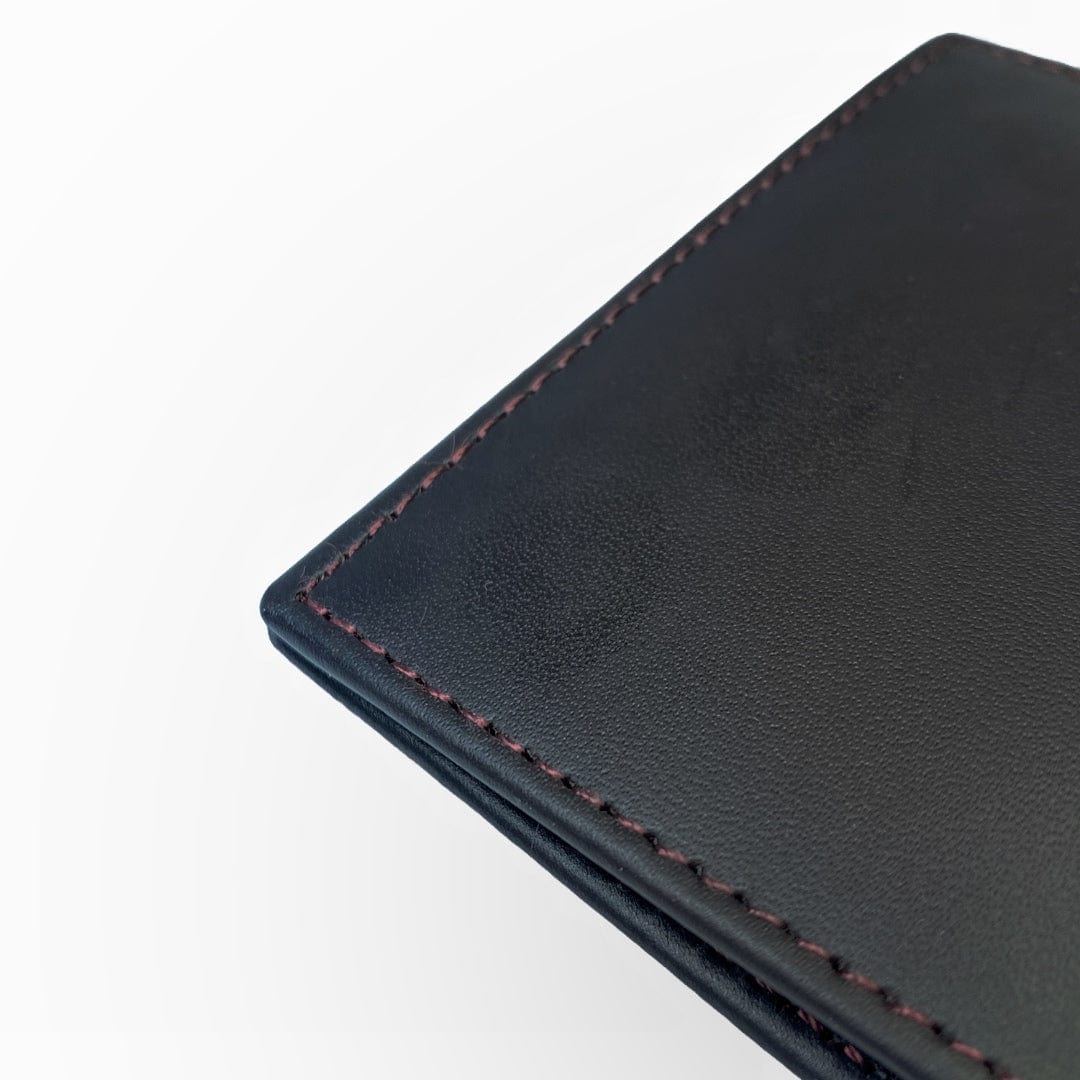 Premium Dark Brown Leather Wallet with ID Window – Sleek and Functional - CARDSWAP