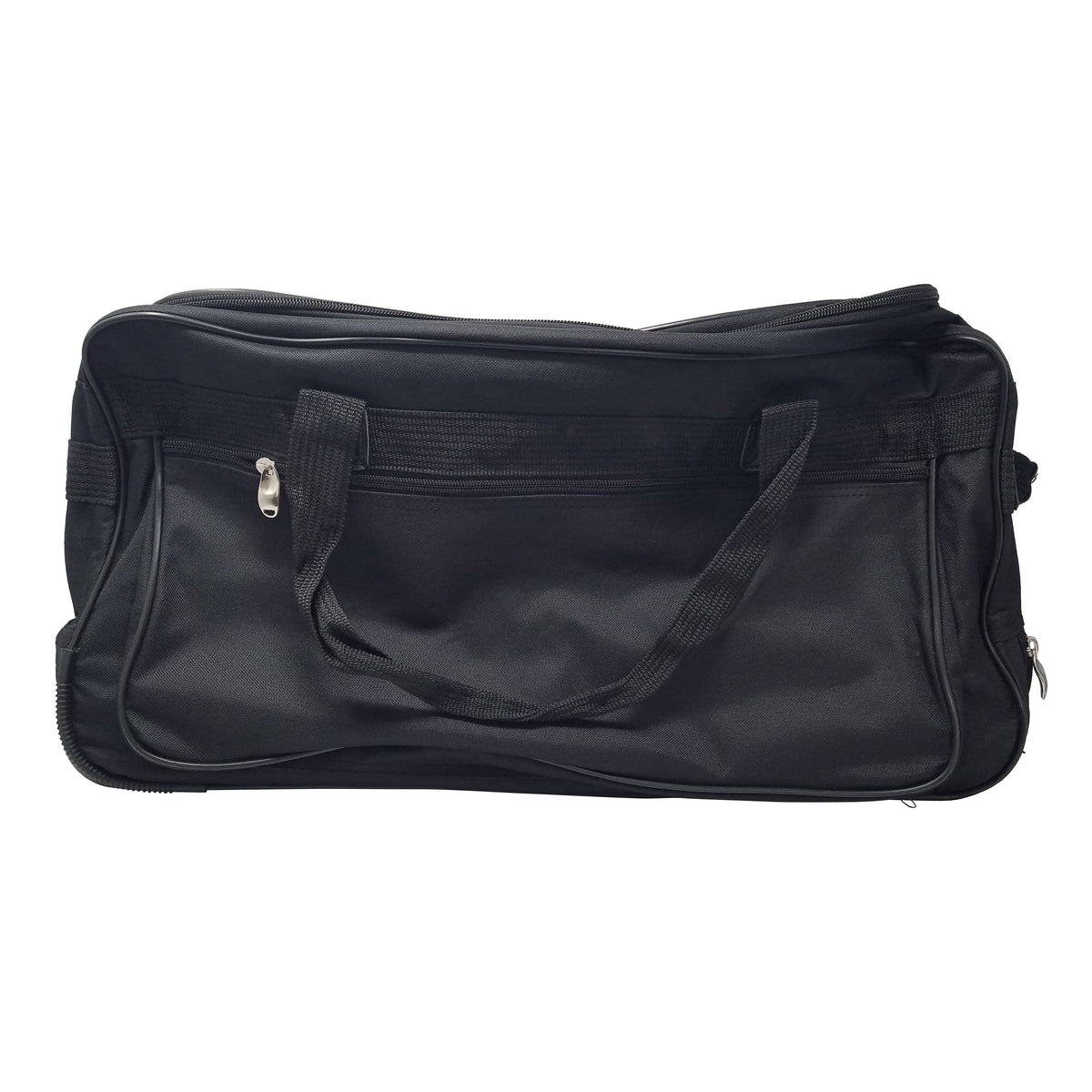 Black Rolling Duffel Bag With 5 Pockets For Office Work Exercise Gym Outdoor