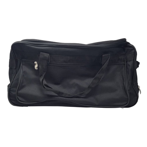 Black Rolling Duffel Bag With 5 Pockets For Office Work Exercise Gym Outdoor
