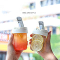 Small Travel Bottle Leak Proof Hero 300ml Straw Round Plastic Bottle Conquer Juice Water Milk Coffee Adventures Hassle Free