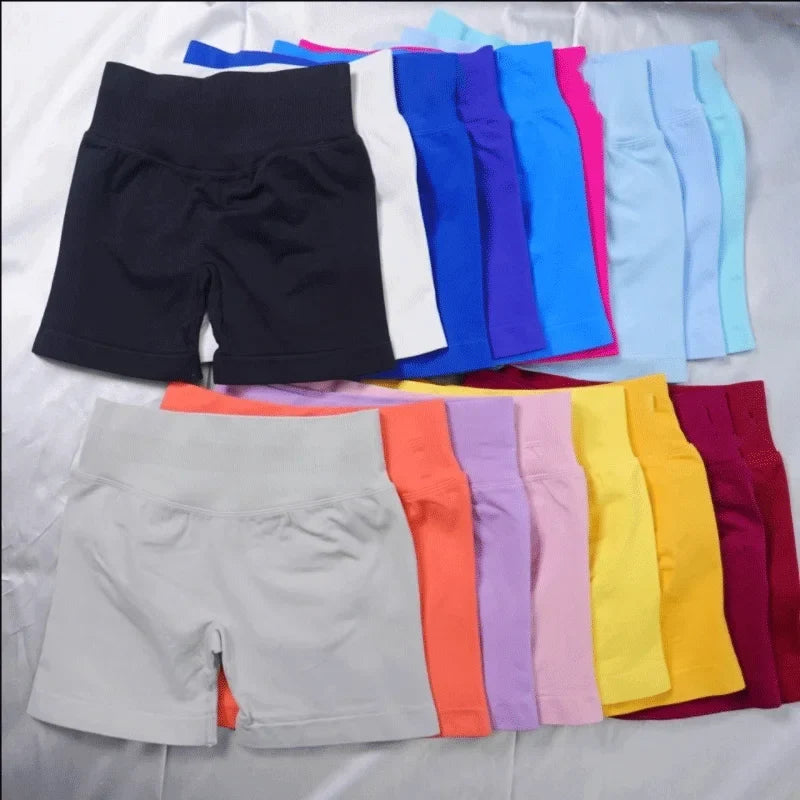 Impact Shorts 4.5" Women Yoga Shorts Seamless Low Waist Scrunch Bum Gym Leggings Workout Stretch Fitness Sports Shorts