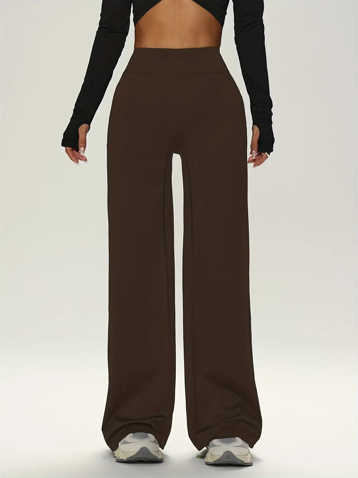 Sport Trousers Straight-Leg Pants Ultra Soft Butter Fabric Women's Mid-Waist Yoga Pants GYM Naked Feel Pilates Running