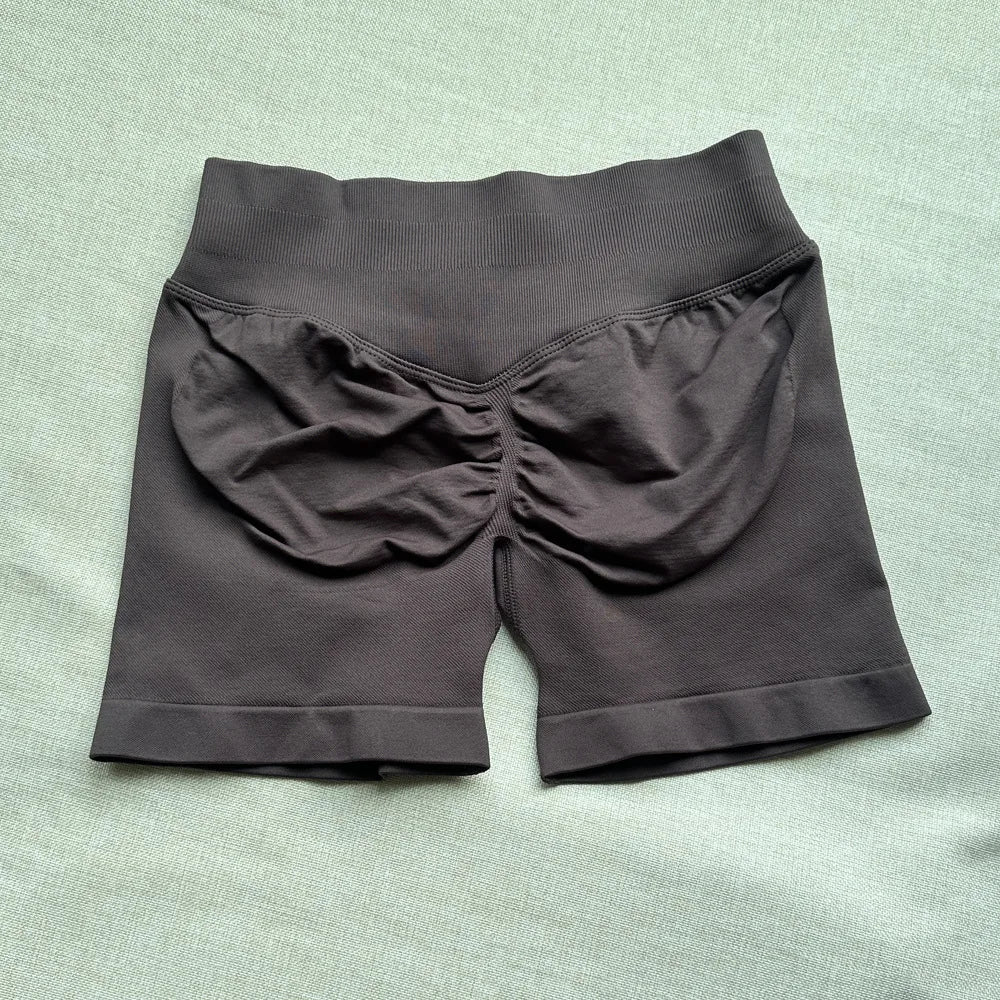 Impact Shorts 4.5" Women Yoga Shorts Seamless Low Waist Scrunch Bum Gym Leggings Workout Stretch Fitness Sports Shorts