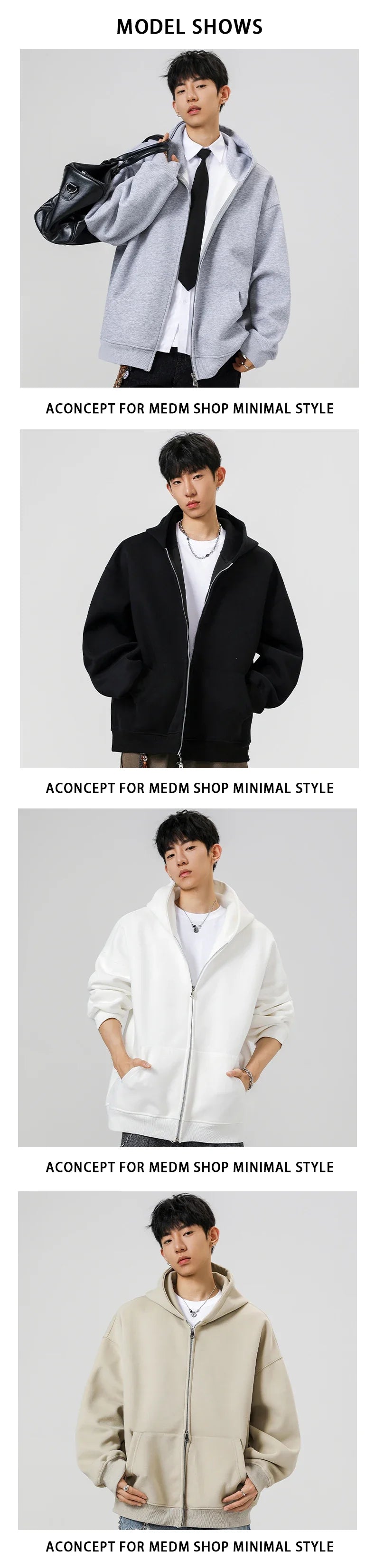 Double Zip - Up Unisex Hooded Sweatshirt
