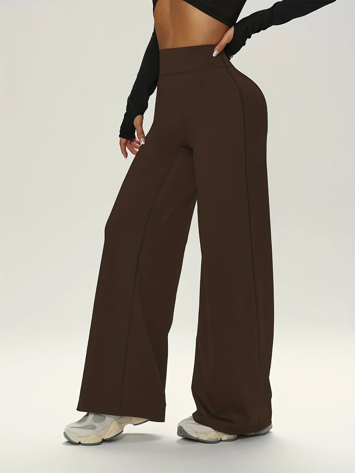 Sport Trousers Straight-Leg Pants Ultra Soft Butter Fabric Women's Mid-Waist Yoga Pants GYM Naked Feel Pilates Running