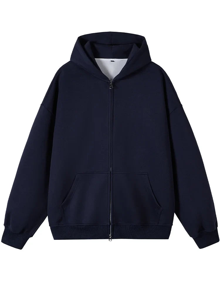 Double Zip - Up Unisex Hooded Sweatshirt