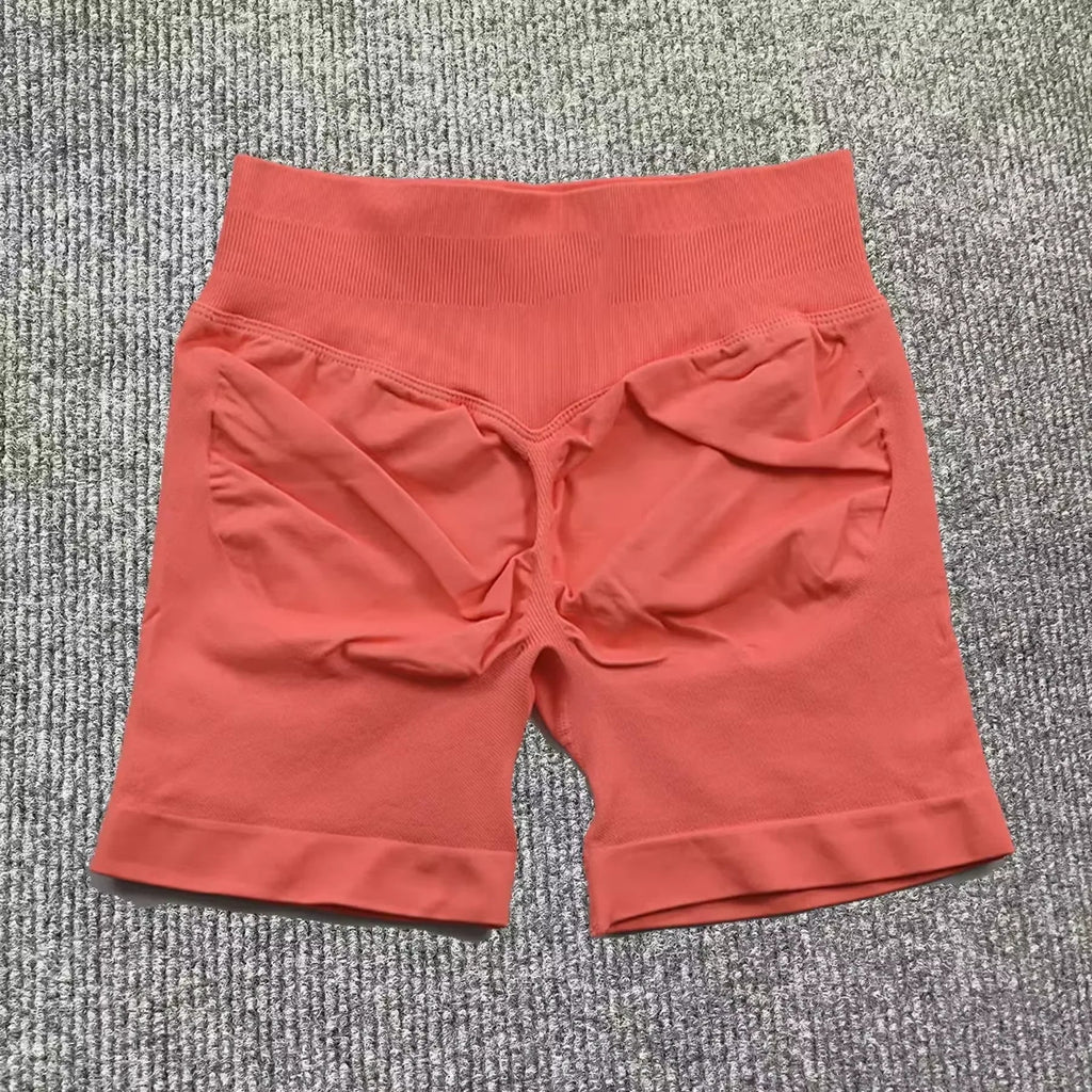 Impact Shorts 4.5" Women Yoga Shorts Seamless Low Waist Scrunch Bum Gym Leggings Workout Stretch Fitness Sports Shorts