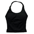 Gym Longline Halter Top Woman Seamless Yoga Tank Removable Chest Pad Push-up Sports Vest Fitness Workout Running Tops