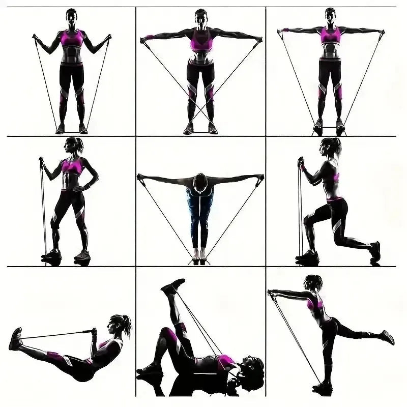 11 Piece Set Of Fitness Tension Rope