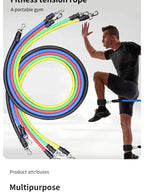 11 Piece Set Of Fitness Tension Rope