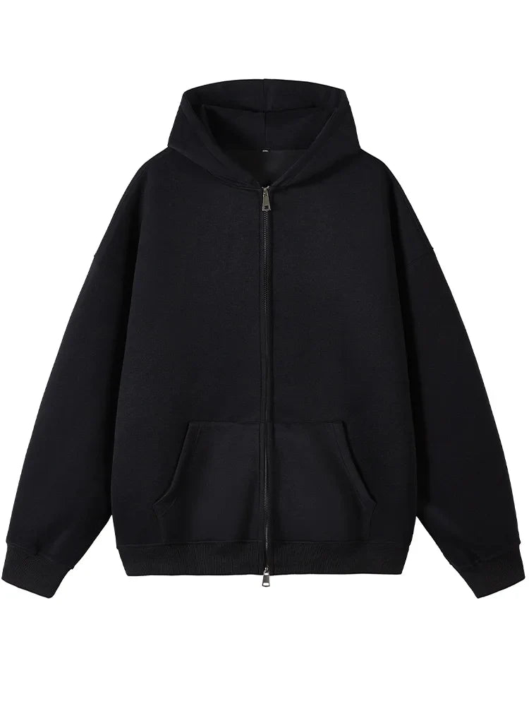 Double Zip - Up Unisex Hooded Sweatshirt