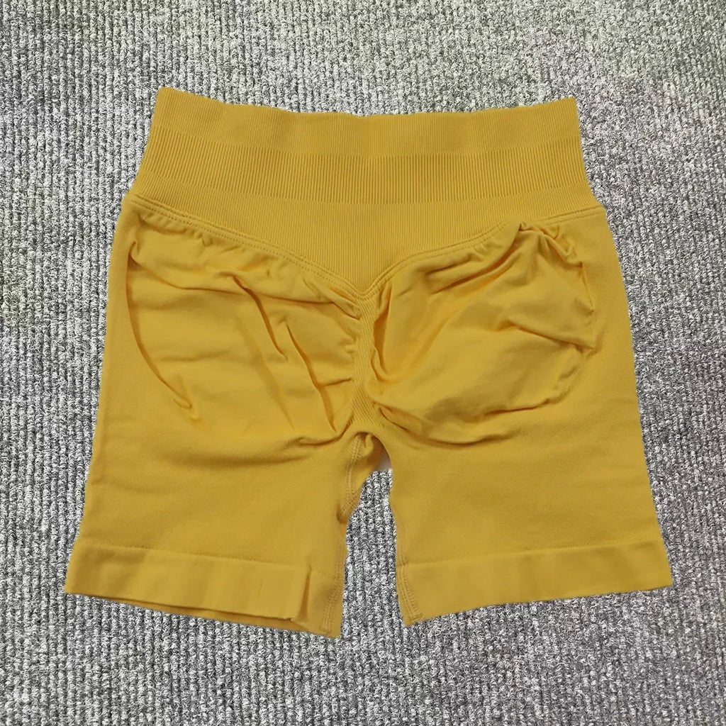 Impact Shorts 4.5" Women Yoga Shorts Seamless Low Waist Scrunch Bum Gym Leggings Workout Stretch Fitness Sports Shorts