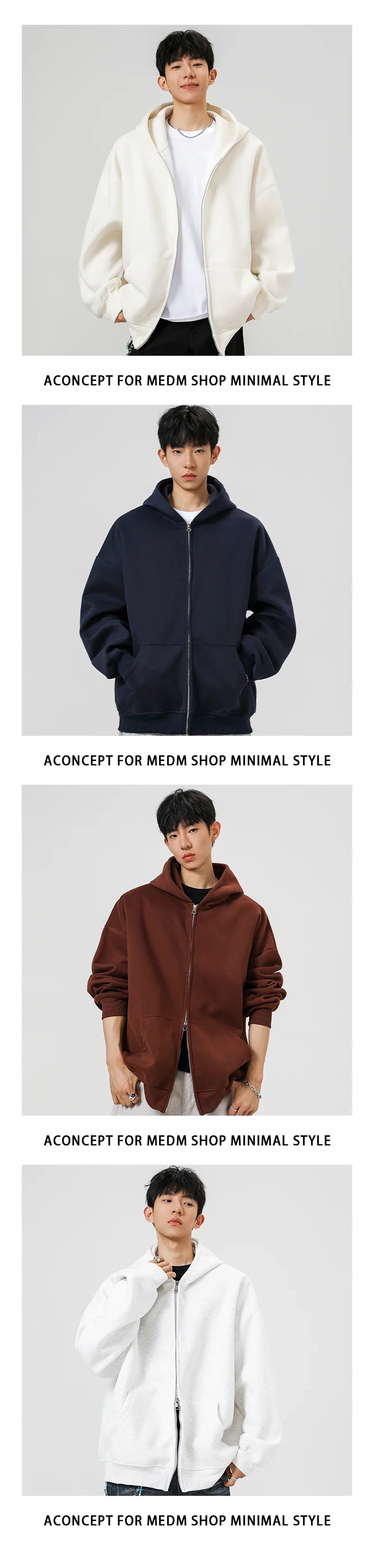 Double Zip - Up Unisex Hooded Sweatshirt