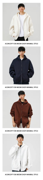 Double Zip - Up Unisex Hooded Sweatshirt