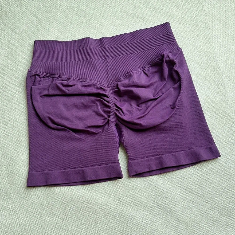 Impact Shorts 4.5" Women Yoga Shorts Seamless Low Waist Scrunch Bum Gym Leggings Workout Stretch Fitness Sports Shorts