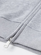Double Zip - Up Unisex Hooded Sweatshirt