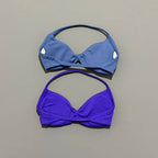 EASYFIT Strappy Bra Gym Top Women High Support Thin Strap Halter Sports Seamless Bras Scrunch Push-up Workout Yoga Tank Tops