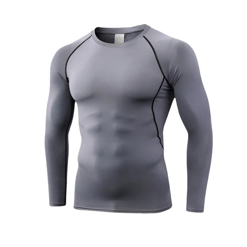 EASYFIT Seamless Legacy Compression Shirt Male Rashgard Fitness Long Sleeves Running Clothes Homme T Shirt Football Jersey Sportswear Dry Fit