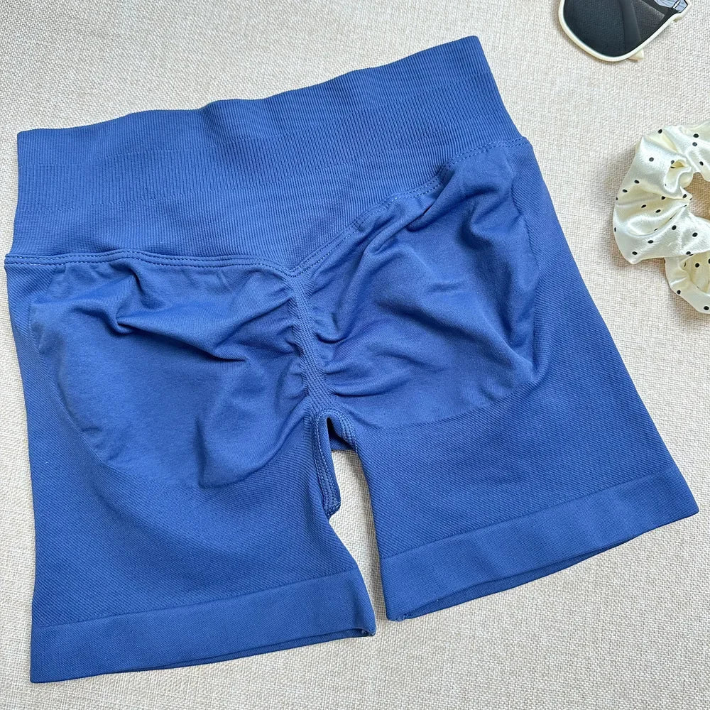 Impact Shorts 4.5" Women Yoga Shorts Seamless Low Waist Scrunch Bum Gym Leggings Workout Stretch Fitness Sports Shorts