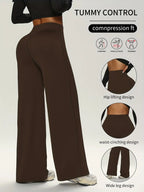 Sport Trousers Straight-Leg Pants Ultra Soft Butter Fabric Women's Mid-Waist Yoga Pants GYM Naked Feel Pilates Running
