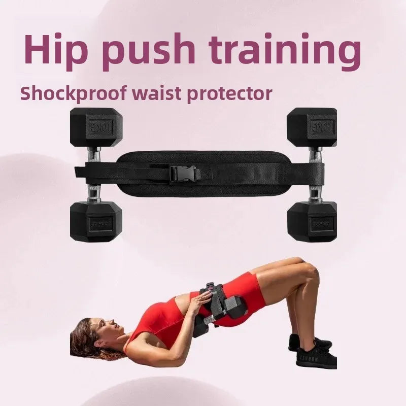 Multifunctional Hip Thrust Belt Pad for Dumbbells Plates Comfortable Scratch Free