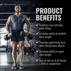 Weight Lifting Belts for Men and Women - Weight Lifting Core & Lower Back Support Workout Waist Belt for Weightlifting, Fitness