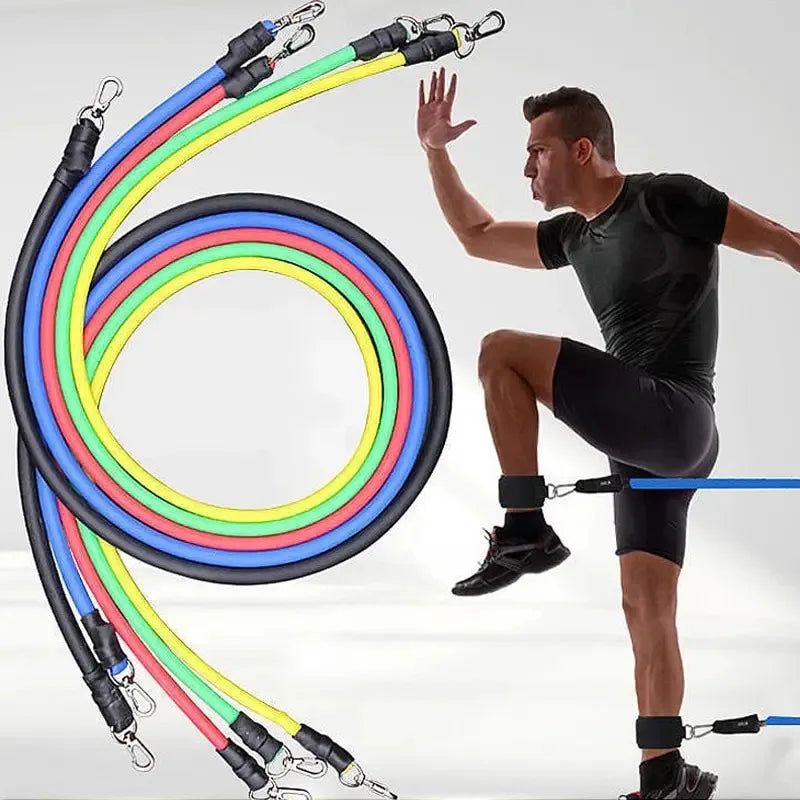11 Piece Set Of Fitness Tension Rope
