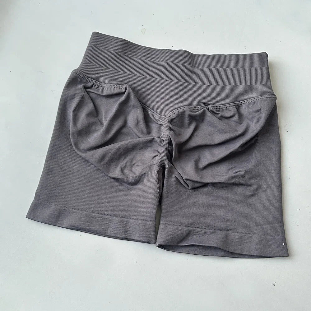 Impact Shorts 4.5" Women Yoga Shorts Seamless Low Waist Scrunch Bum Gym Leggings Workout Stretch Fitness Sports Shorts