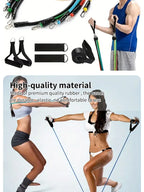 11 Piece Set Of Fitness Tension Rope