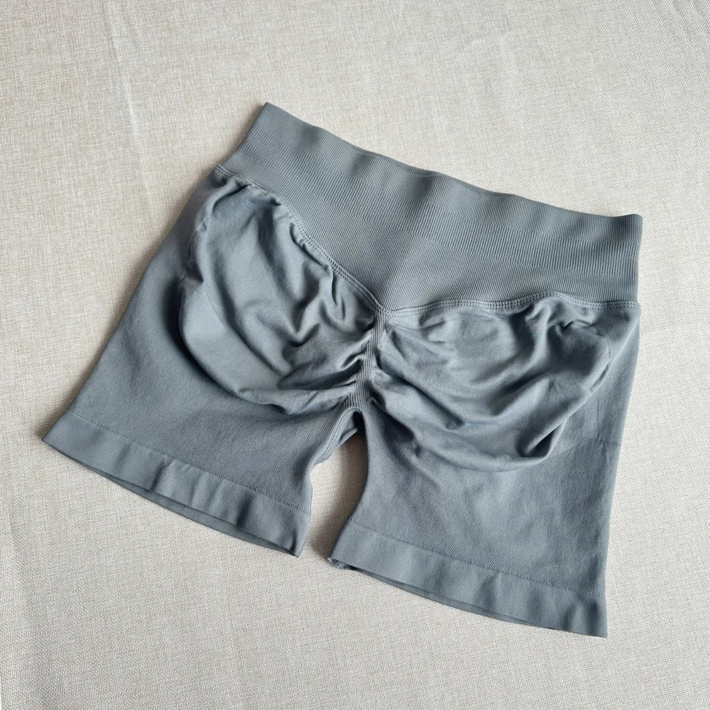 Impact Shorts 4.5" Women Yoga Shorts Seamless Low Waist Scrunch Bum Gym Leggings Workout Stretch Fitness Sports Shorts