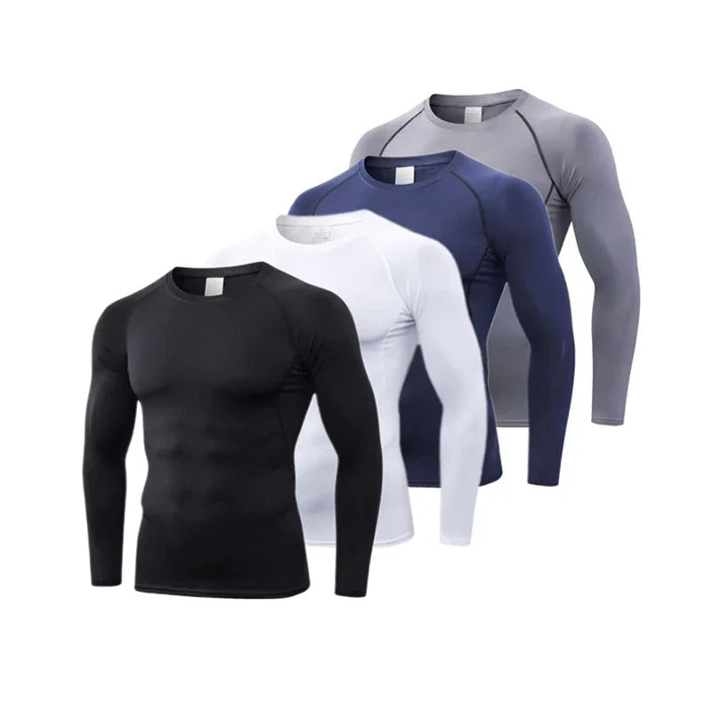 EASYFIT Seamless Legacy Compression Shirt Male Rashgard Fitness Long Sleeves Running Clothes Homme T Shirt Football Jersey Sportswear Dry Fit
