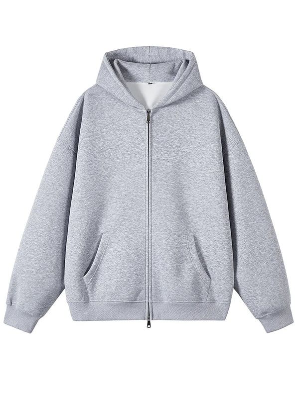 Double Zip - Up Unisex Hooded Sweatshirt
