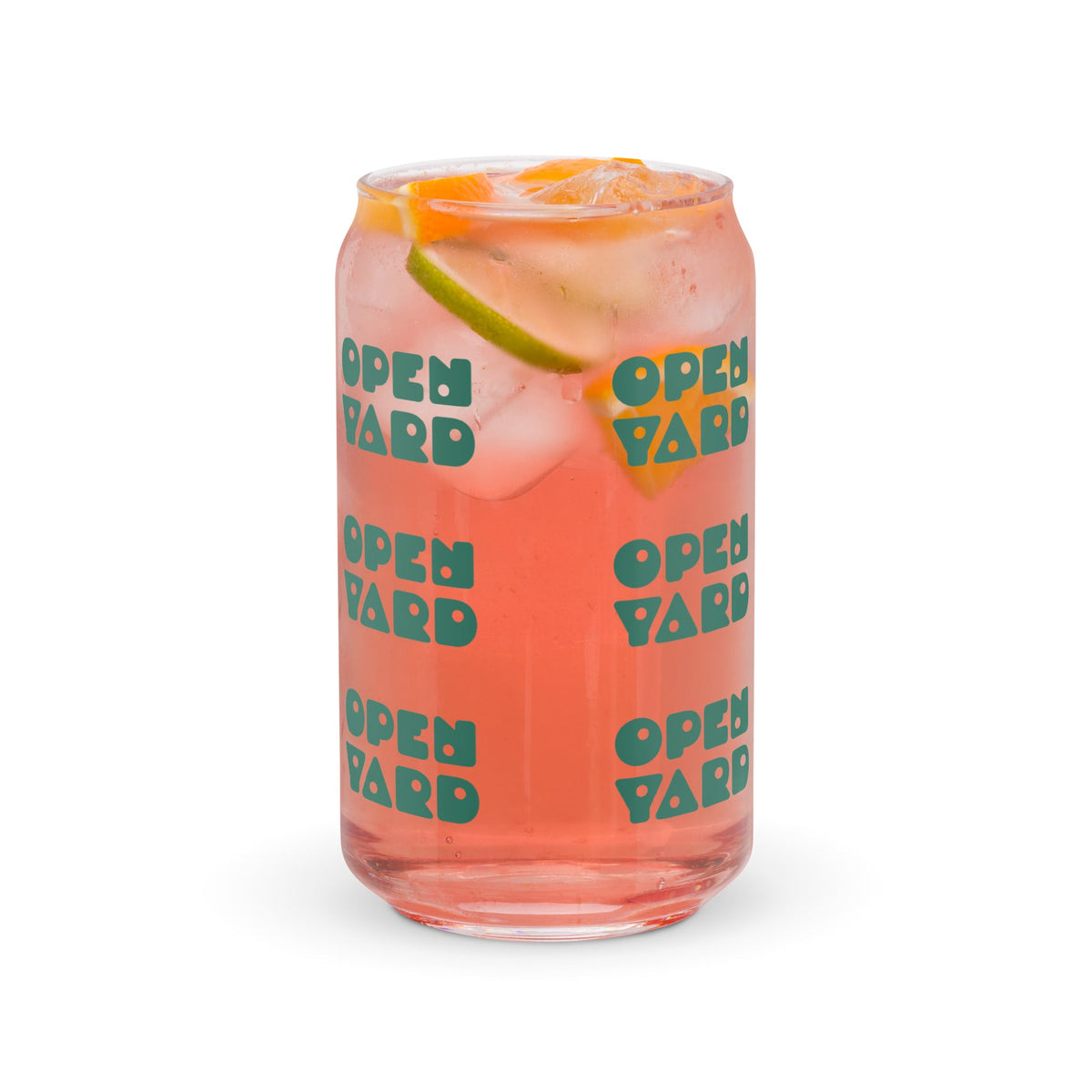 Can-shaped glass (available with straw)