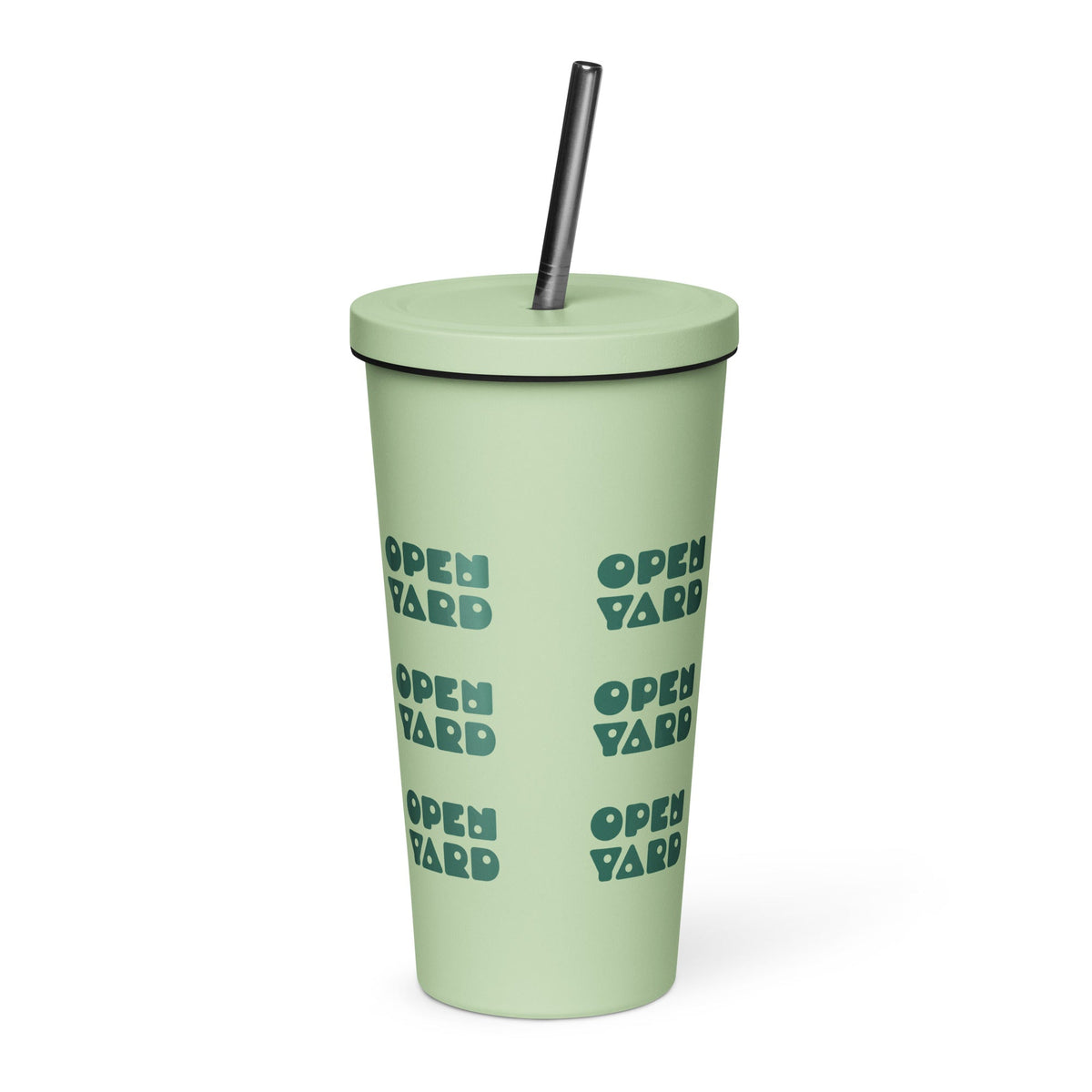 Insulated tumbler with a straw