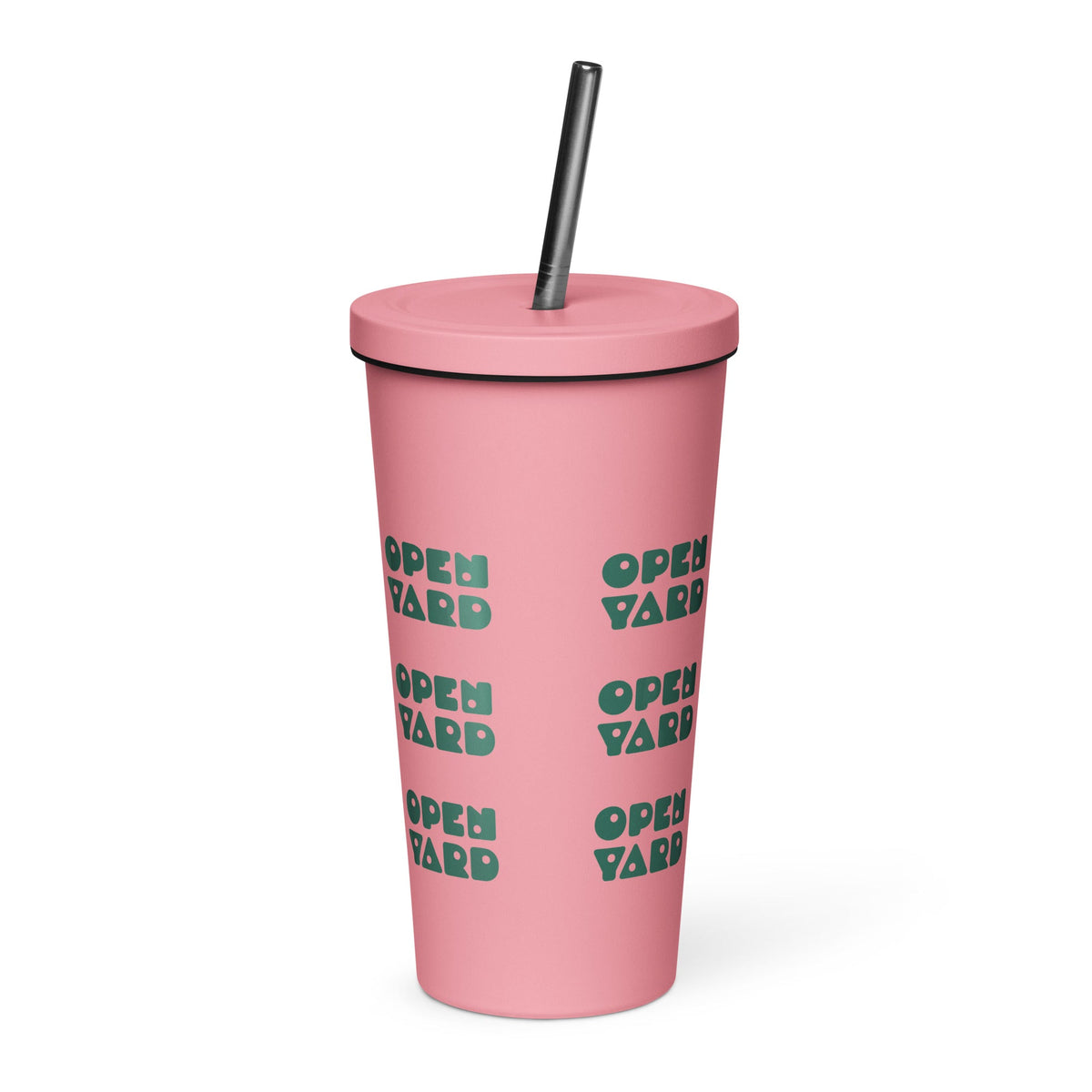 Insulated tumbler with a straw