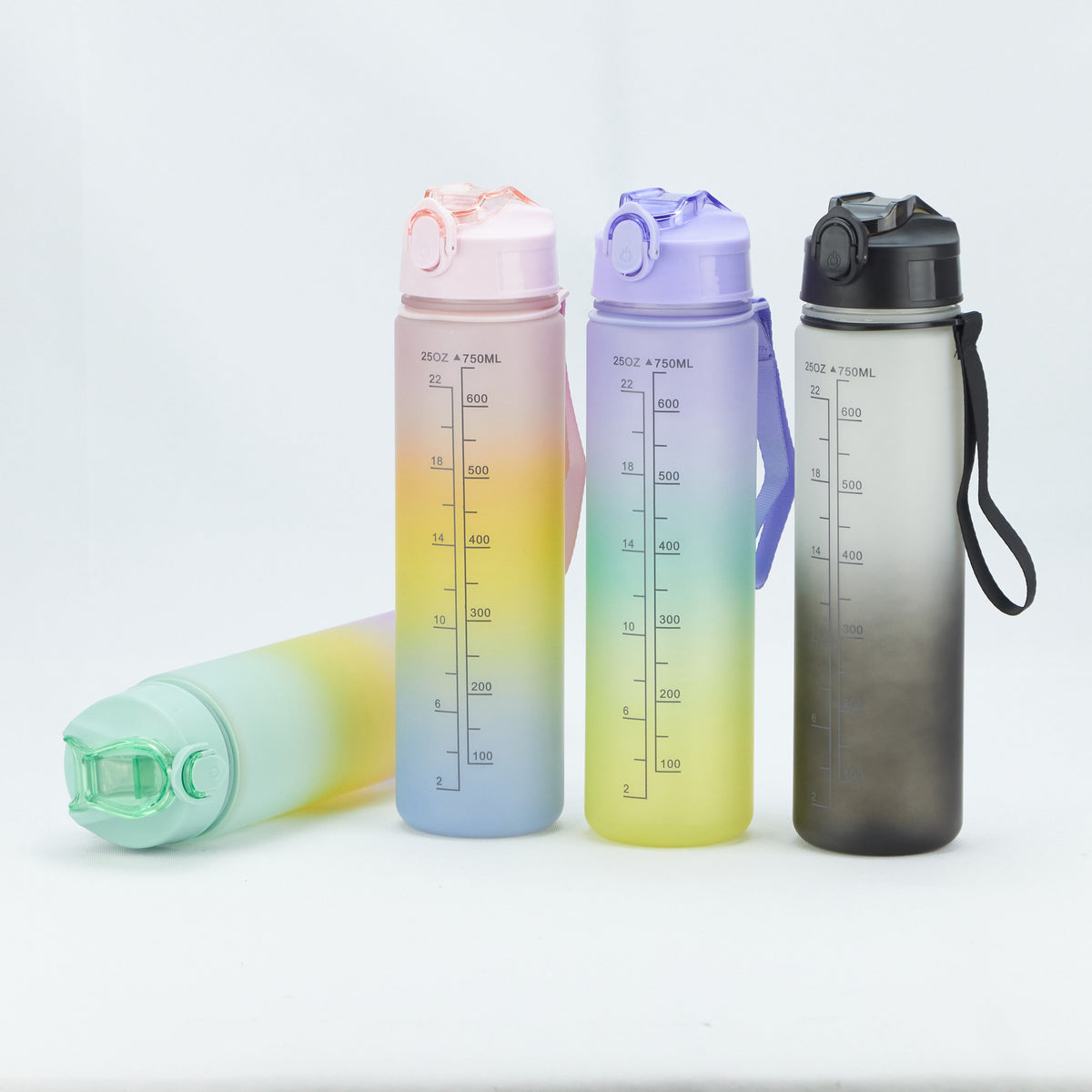 700ml Plastic Bottle with Screw Lip Sports Water Bottle Reusable Water Bottles Leakproof  Colorful Spray Painting Bottle