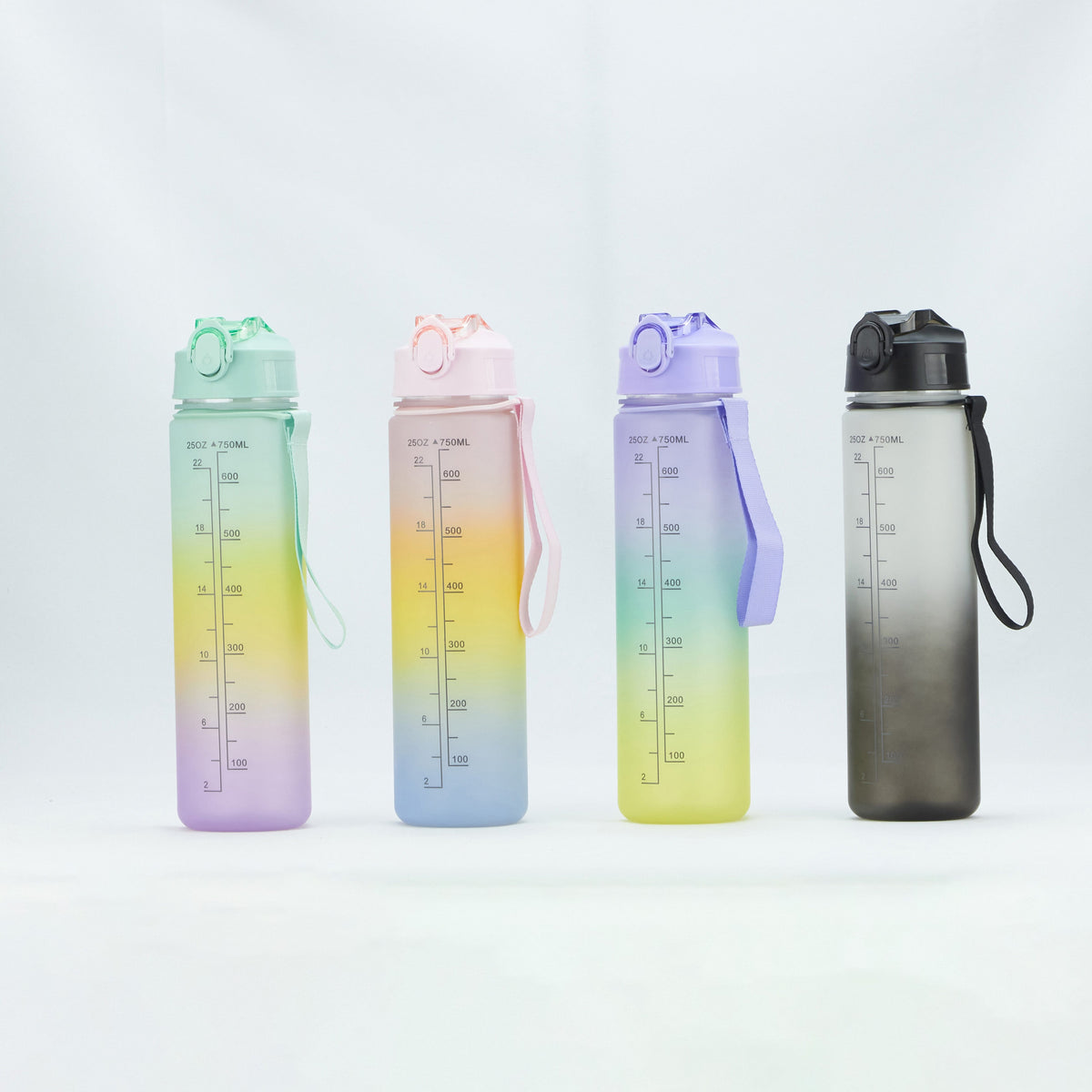 700ml Plastic Bottle with Screw Lip Sports Water Bottle Reusable Water Bottles Leakproof  Colorful Spray Painting Bottle