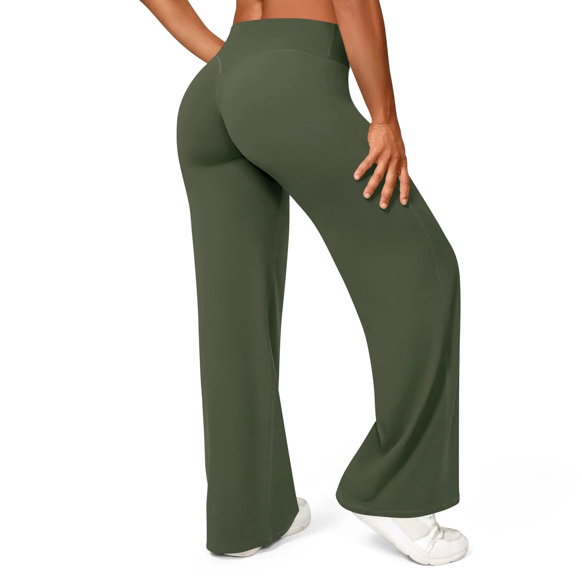 Sport Trousers Straight-Leg Pants Ultra Soft Butter Fabric Women's Mid-Waist Yoga Pants GYM Naked Feel Pilates Running